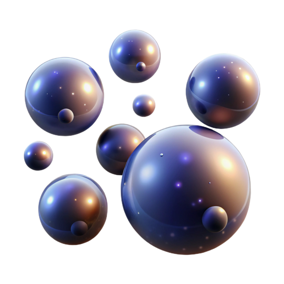 glorious classic A field of glowing, geometric orbs, floating in a dark, infinite space, with a subtle, ambient light fine detail png