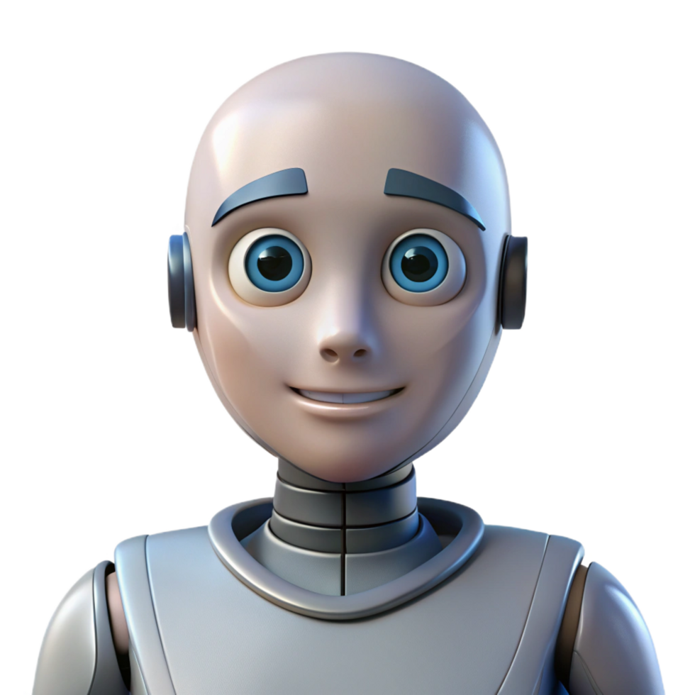 mesmerizing intense avant garde A humanoid robot with expressive eyes, soft lighting highlighting its lifelike features, uncanny valley style gallery standard png