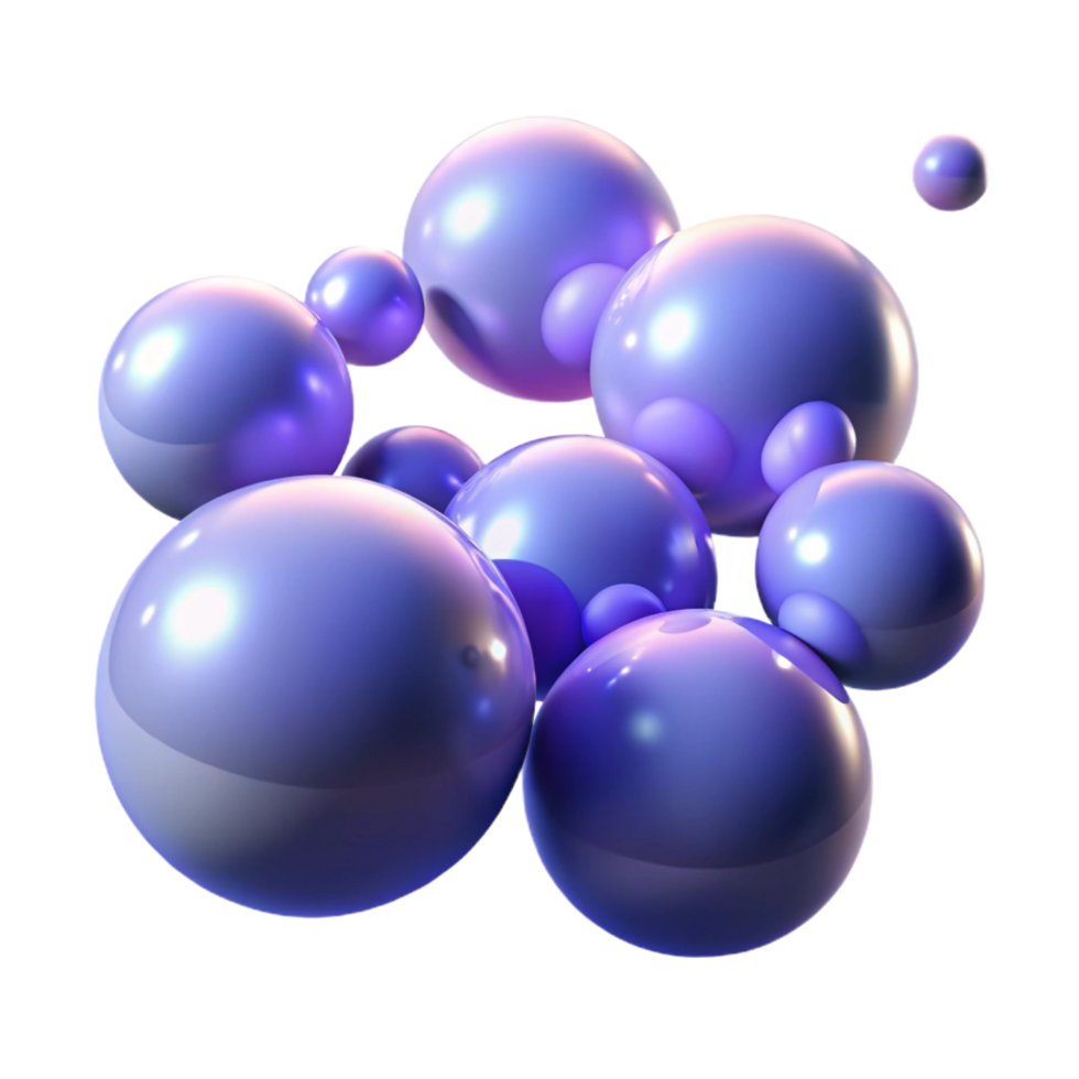 playful hypnotic A field of floating orbs of varying sizes and opacities, in a gradient from deep blue to pale lavender, with a subtle backlighting fine detail png