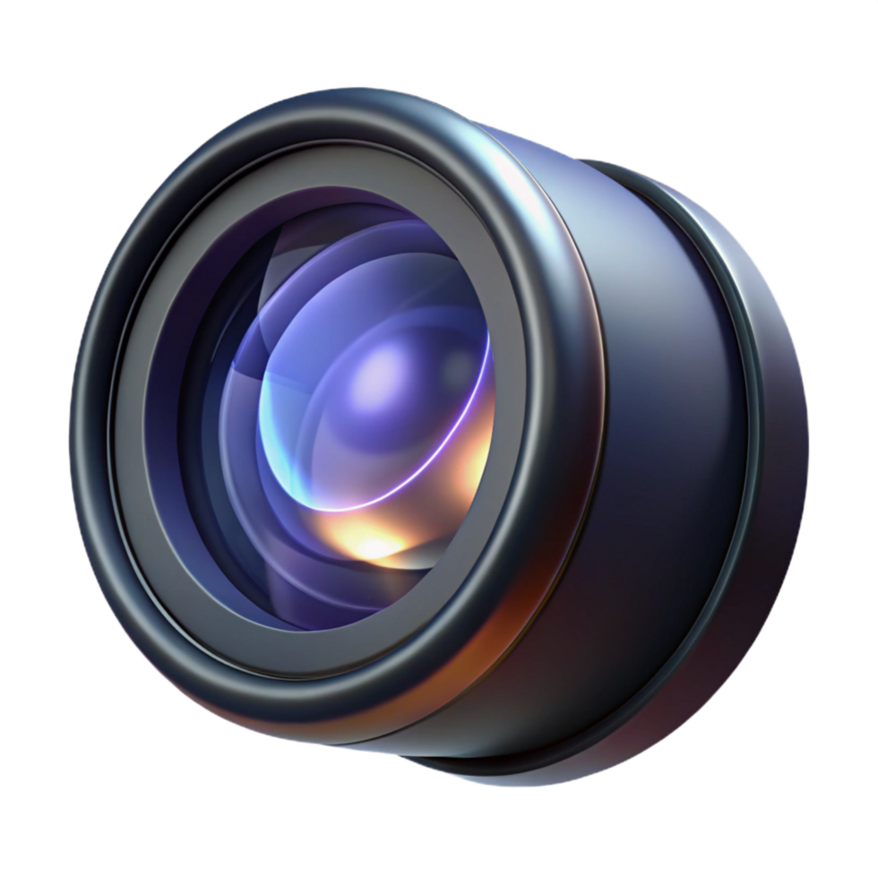 whimsical dazzling A close up of a camera lens focusing, light refracting and bending, in a technical, photographic style authentic png