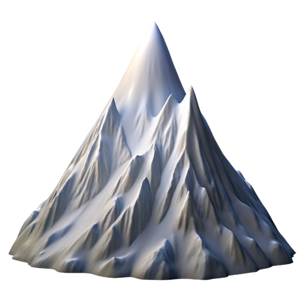 exquisite distinguished A majestic mountain peak, covered in snow, dramatic lighting, realistic style, png