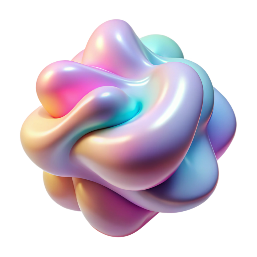 serene art deco Fluid, amorphous shapes, blending seamlessly together in a gradient of pastel colors, illuminated by a soft, diffused light, in a dreamy, surrealist style luxury png
