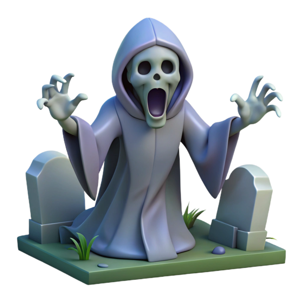 dazzling surreal A spectral banshee wailing in a haunted graveyard, moonlight, gothic horror style precision png