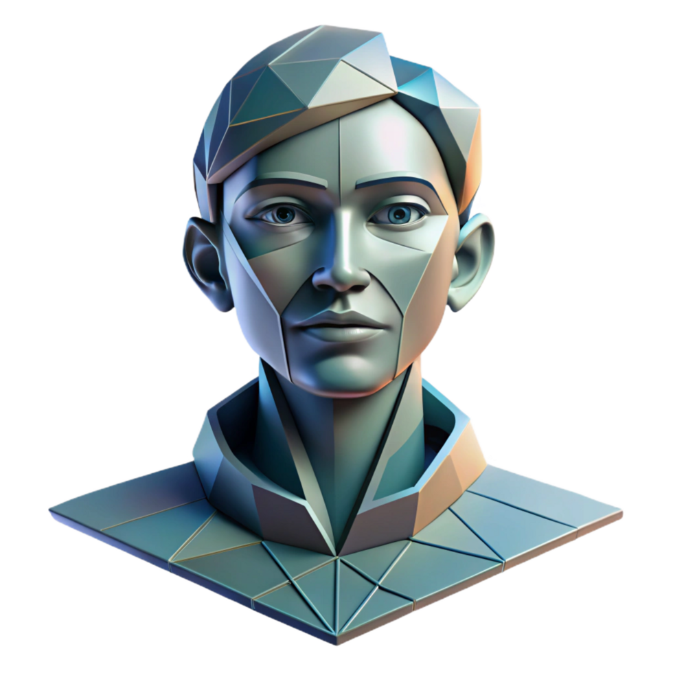 sought after classic An abstract portrait composed of geometric shapes and lines, with a monochromatic color palette and a high contrast lighting setup artisan png