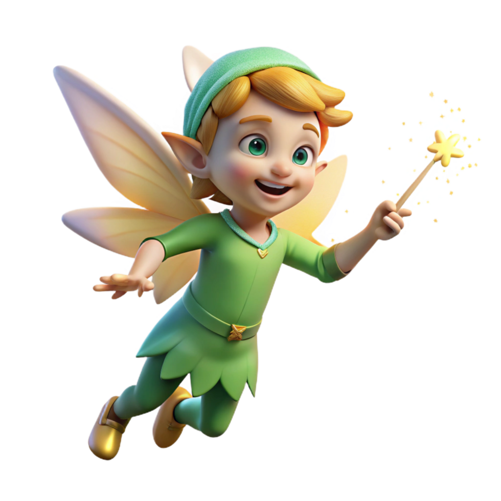 serene calm coastal A whimsical depiction of a mischievous pixie sprinkling fairy dust, creating glowing trails in a twilight forest. Children s book illustration style genuine png