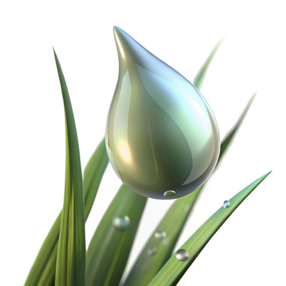 quintessential gothic A close up of a dewdrop on a blade of grass, early morning light, macro photography style high quality png