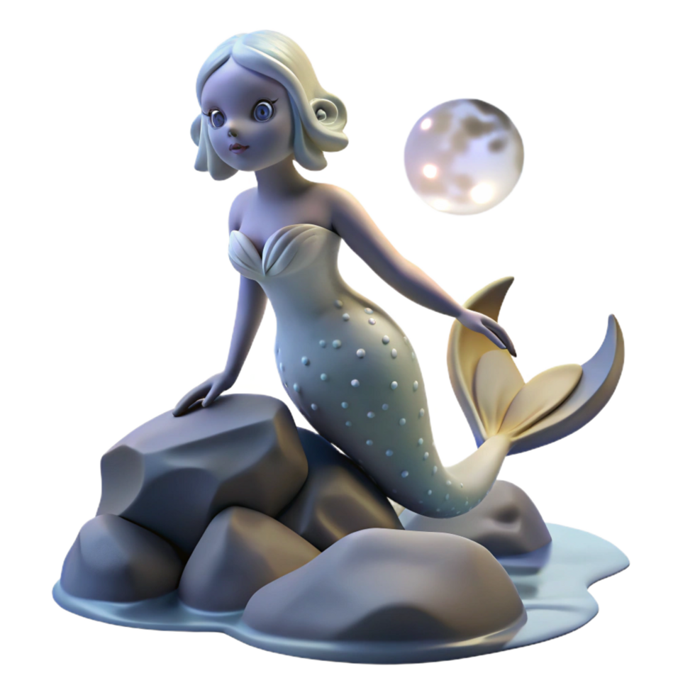 ethereal immaculate A graceful selkie transforming on a rocky shore, soft moonlight, mystical and romantic style refined png