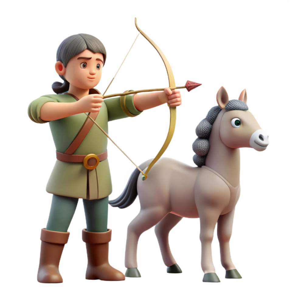 beautiful whimsical organic A wise centaur teaching archery to a young human, soft, diffused lighting, Renaissance style gallery standard png