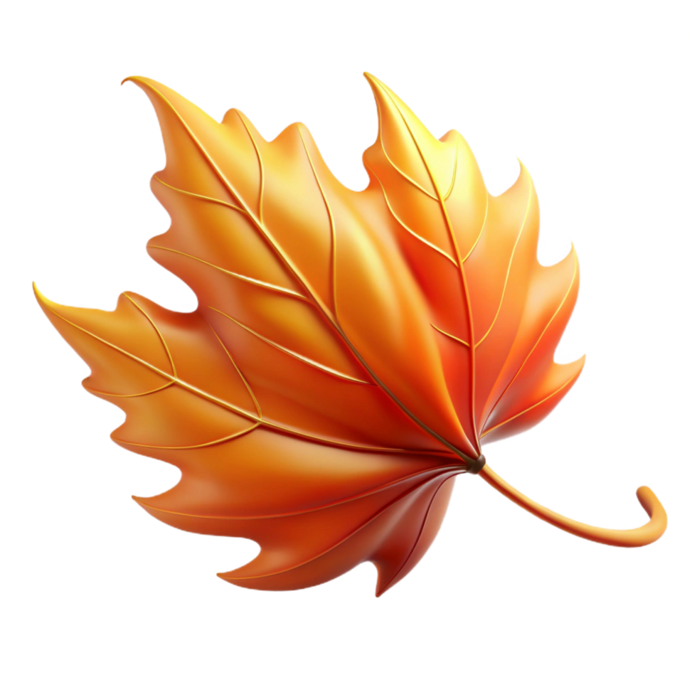 radiant exceptional A solitary autumn leaf falling gracefully, swirling motion blur, warm orange and red hues, against a clear sky, cinematic style png