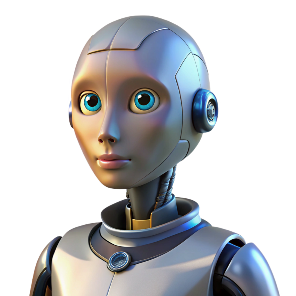 vibrant mysterious renaissance A humanoid robot with intricate facial features, gazing into the distance, illuminated by a soft, ambient light, rendered in a hyperrealistic, portrait style exclusive png