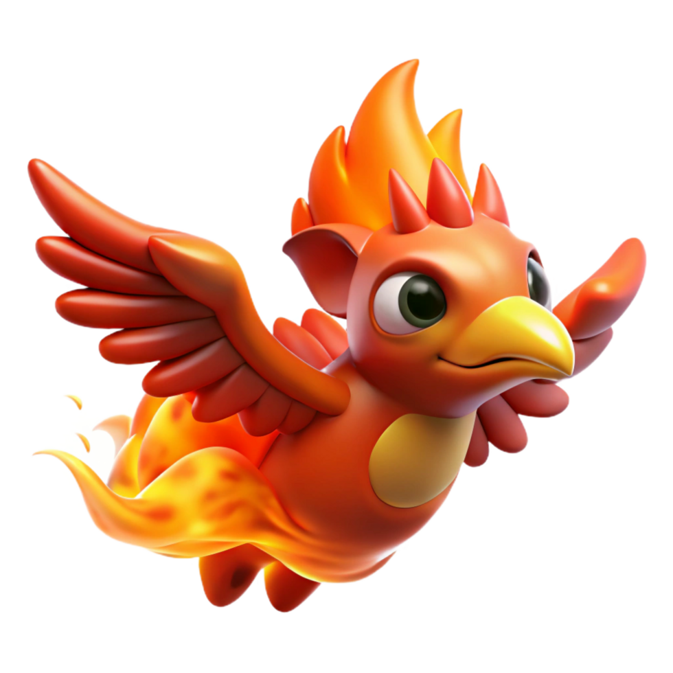 extraordinary notable A fiery Zmey Gorynych flying through the sky, bright orange and red hues, Slavic folklore style png