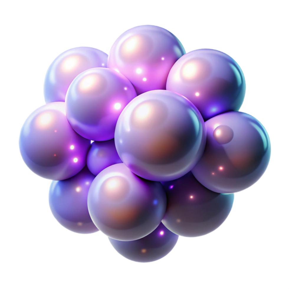 whimsical dazzling A cluster of luminous orbs floating in an ethereal void, emitting a soft, otherworldly glow, in a dreamy, cosmic style studio quality png