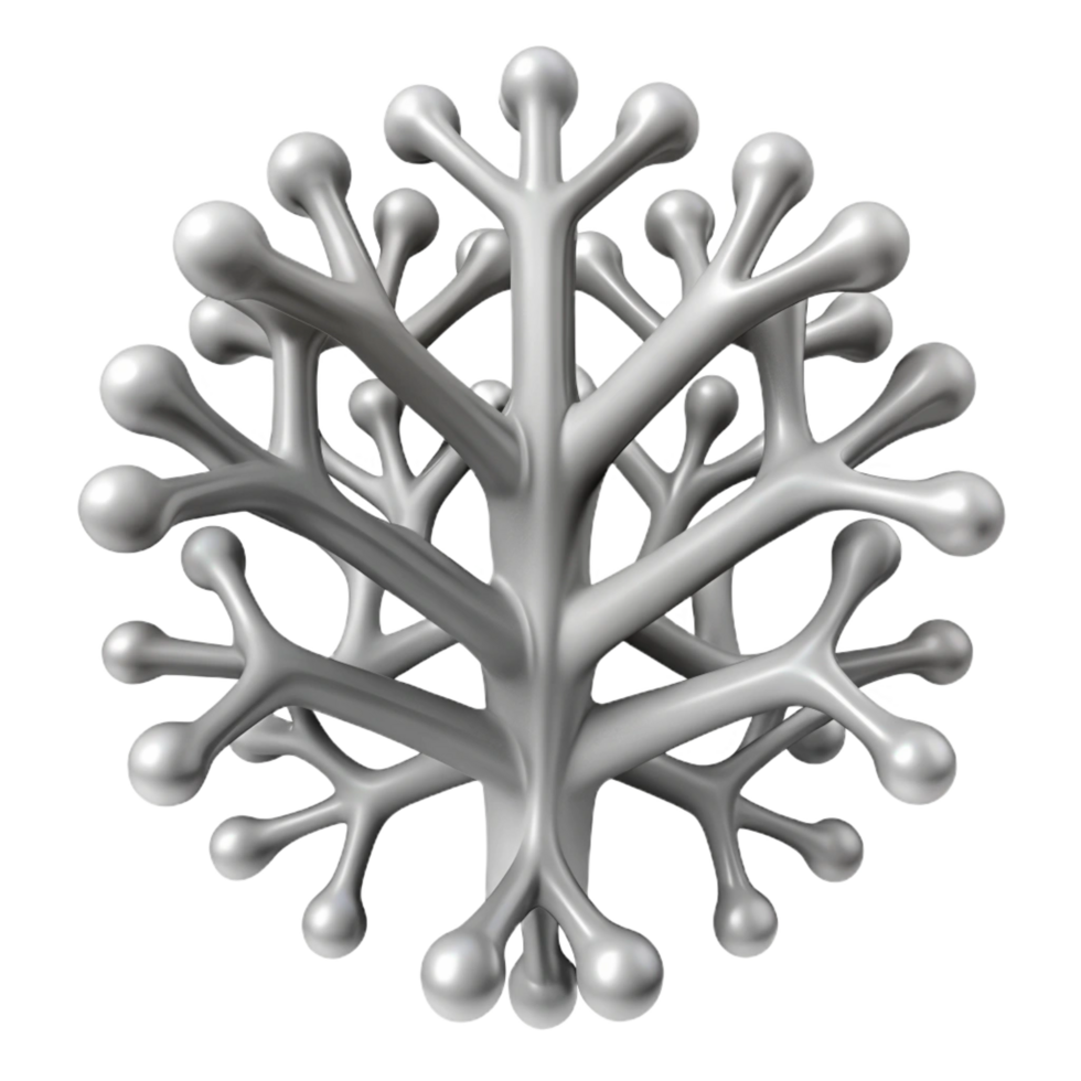 hypnotic tranquil coastal A complex fractal pattern resembling a branching tree, rendered in shades of grey and illuminated by a single, bright white light, minimalist style perfect clarity png