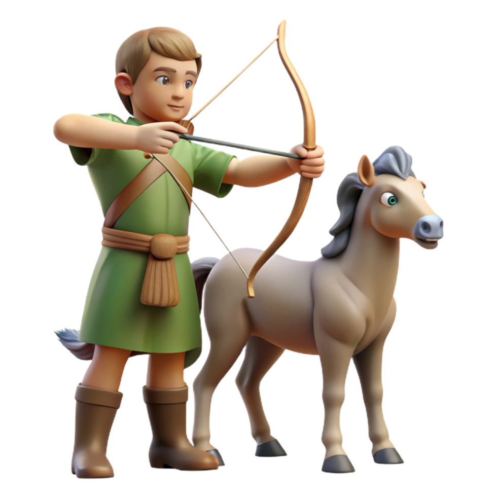 alluring ethereal artistic A wise old centaur teaching archery to a young human boy, dappled forest lighting, in a classical mythology style ultra HD png