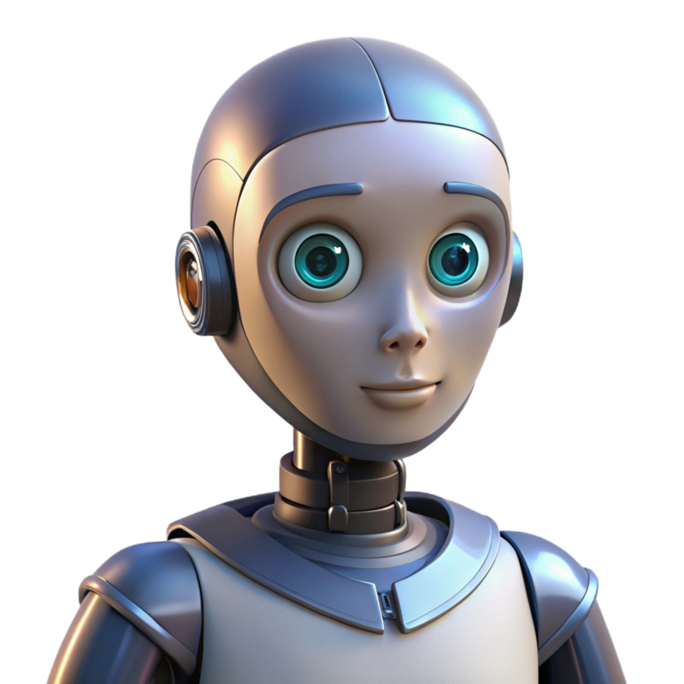 exceptional art deco A humanoid robot with expressive eyes, soft lighting highlighting its lifelike features, uncanny valley style detailed png