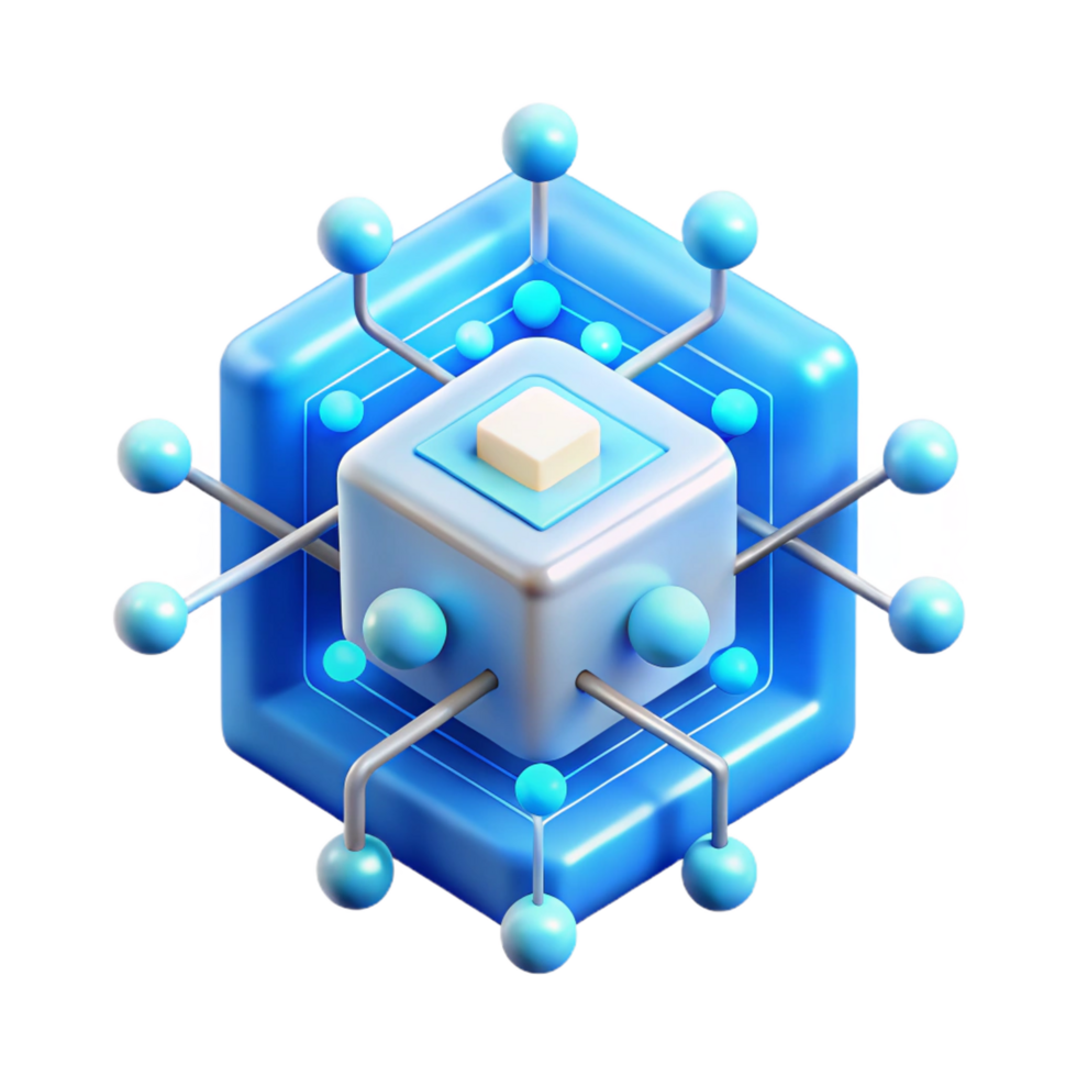 linda quintessencial uma quantum computador em processamento complexo algoritmos, representado de brilhando linhas e nós, banhado dentro suave azul luz, dentro a abstrato, minimalista estilo png