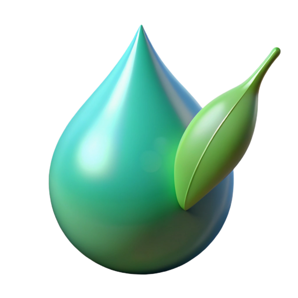 dynamic exquisite A single raindrop falling from a leaf, macro photography, soft lighting flawless png