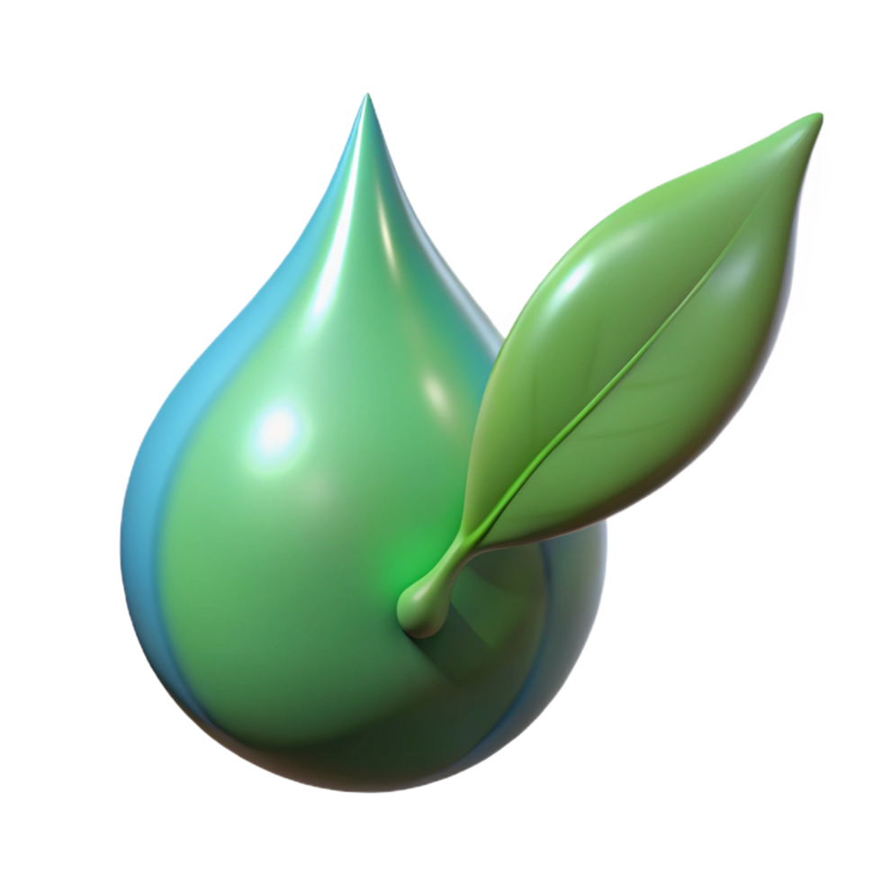 tranquil sumptuous A single raindrop falling from a leaf, macro photography, soft lighting high resolution png