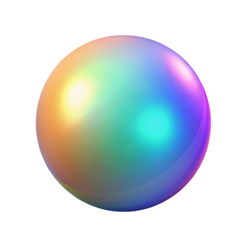 exemplary minimalist A single, glowing orb emitting a spectrum of colors, in a minimalist style original png