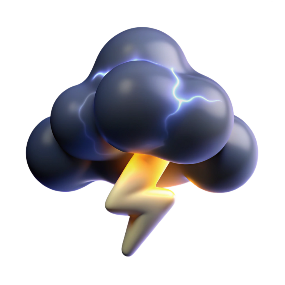 captivating iconic A dramatic lightning strike illuminating a stormy night sky, dark and dramatic, realistic style png