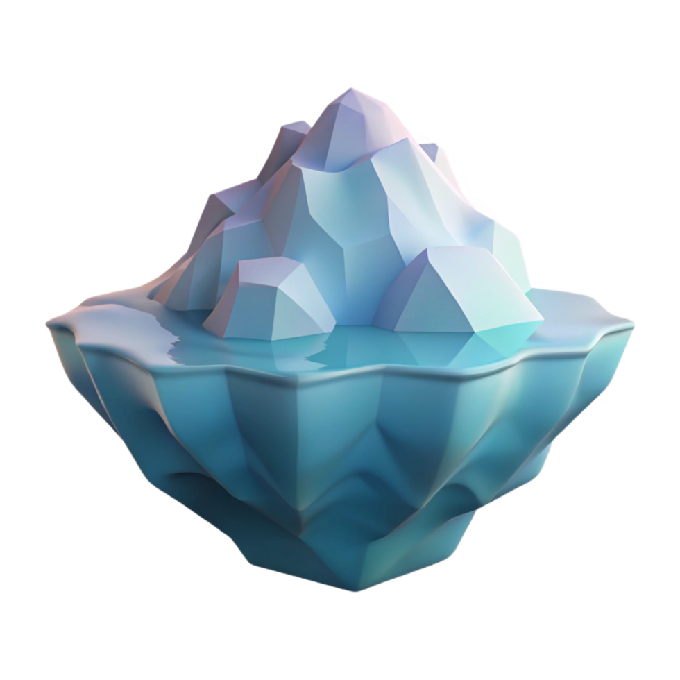 bold wonderful A lone iceberg floating in a calm ocean, soft pastel colors, minimalist style ultra HD png