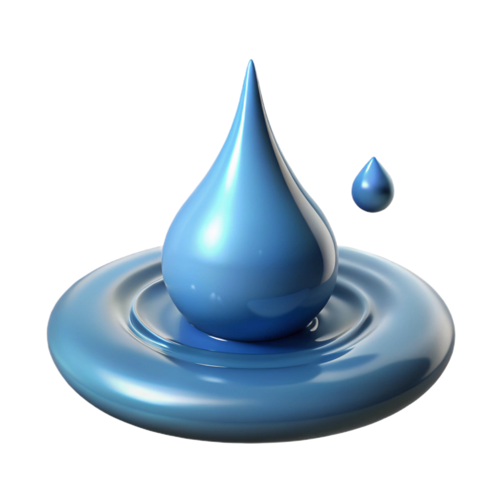 beautiful acclaimed A single raindrop splashing in a puddle, high speed photography, abstract and artistic style png