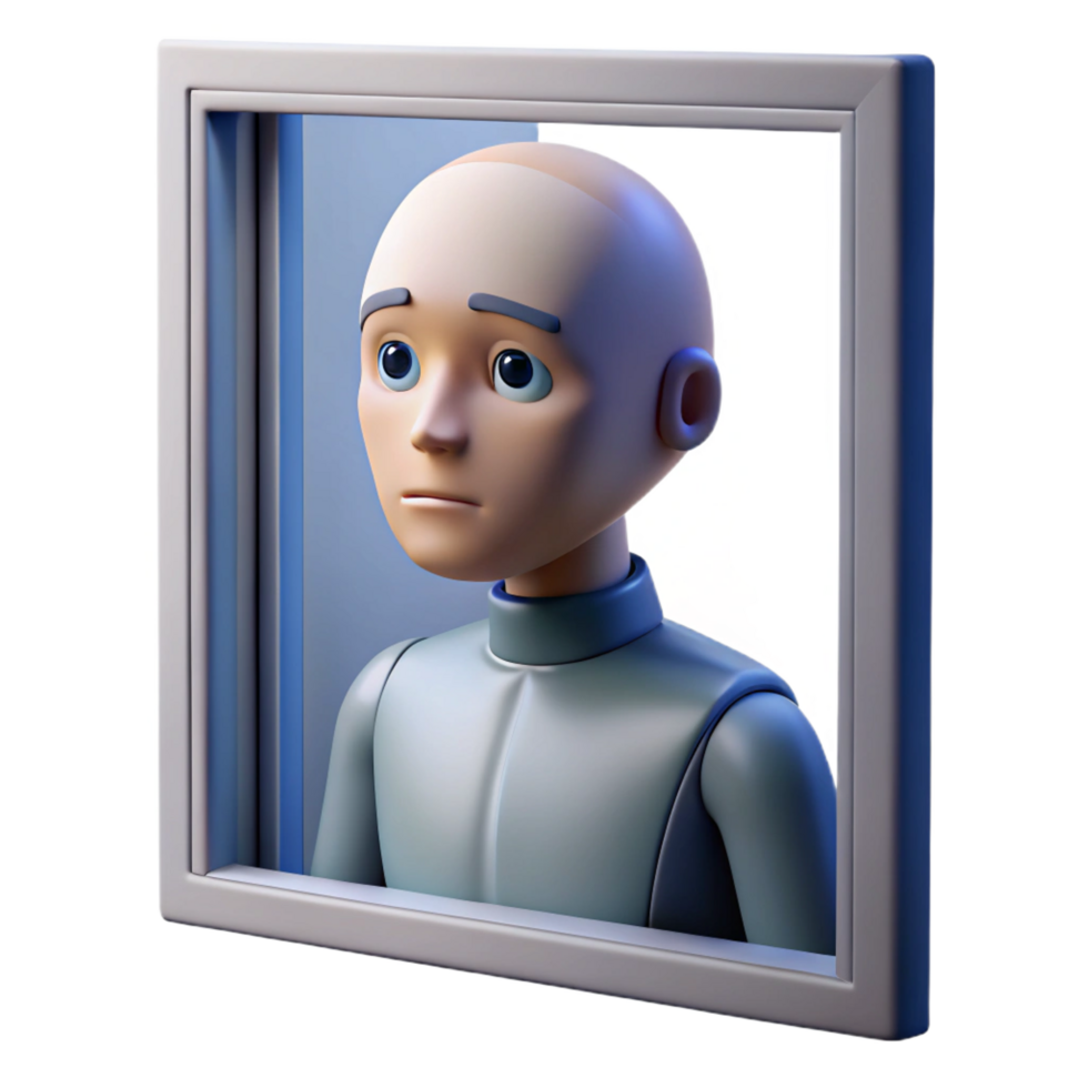 unparalleled impressionist An android with human like features, staring pensively out a window at a rain swept city, melancholic mood, soft lighting, painted in a realistic style professional png