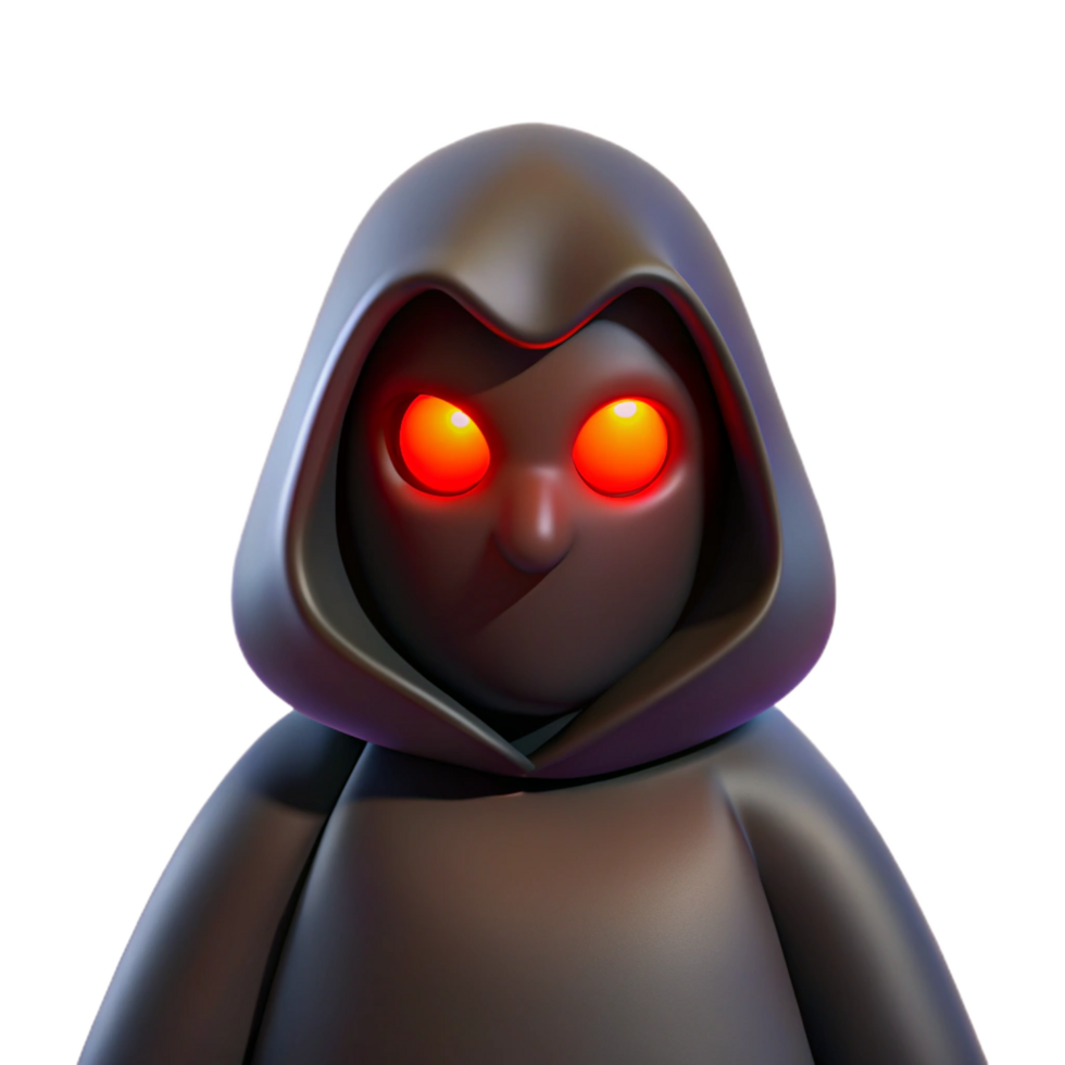 unforgettable geometric A shadowy figure with glowing red eyes lurking in a dark alley, horror style, cinematic lighting impeccable png