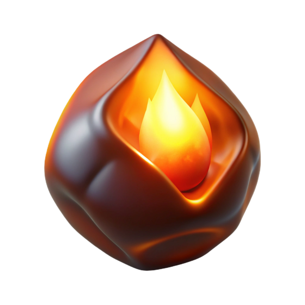 enchanting unparalleled A single, glowing ember floating in darkness, radiating warmth and light png