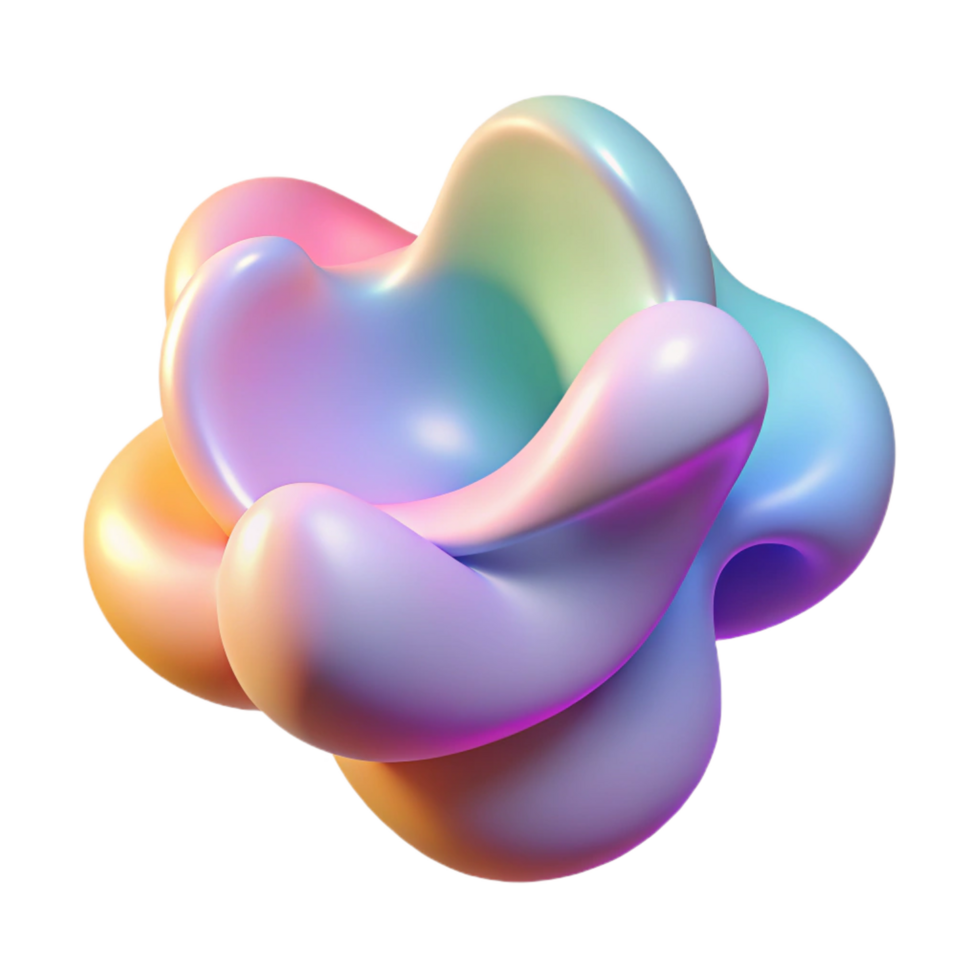 fascinating mysterious industrial Fluid, amorphous shapes, blending seamlessly together in a gradient of pastel colors, illuminated by a soft, diffused light, in a dreamy, surrealist style artisan png