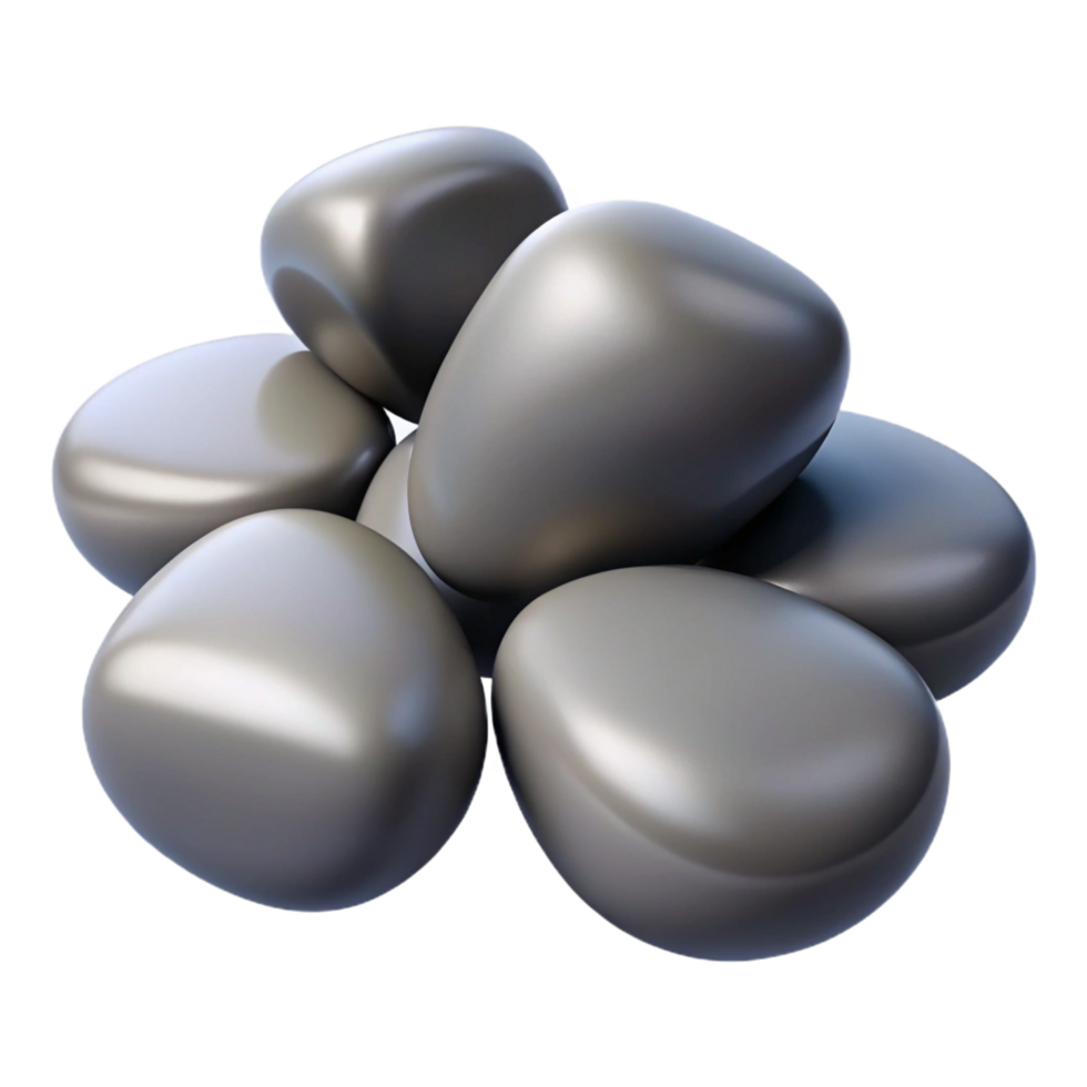 breathtaking vintage A group of pebbles on a beach, smooth and polished, minimalist and zen style gallery standard png