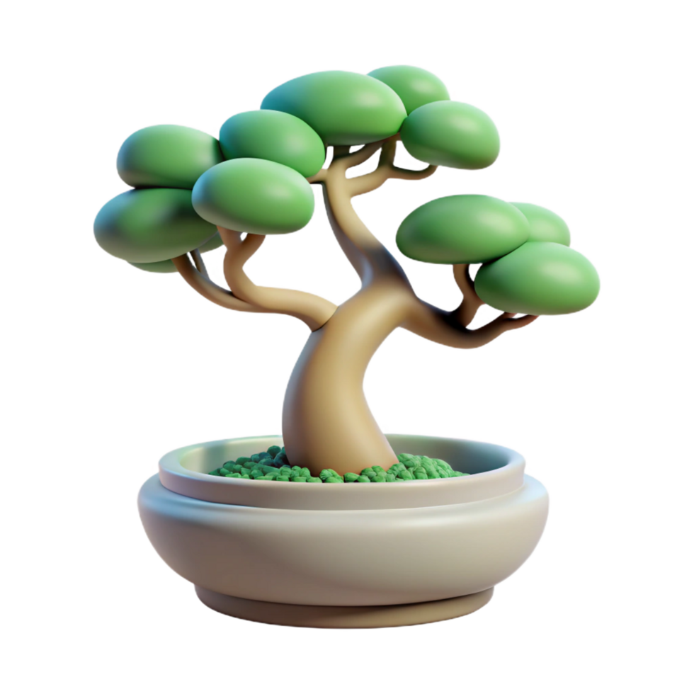 rare creative A bonsai tree in a minimalist setting, soft diffused light, zen and tranquil, Japanese art style detailed png