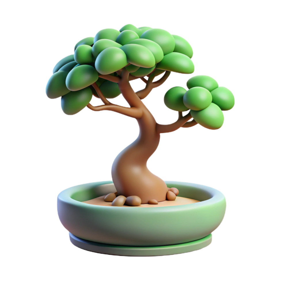 dazzling romantic vintage A bonsai tree in a ceramic pot, soft light, Zen style, minimalist composition, 8K png