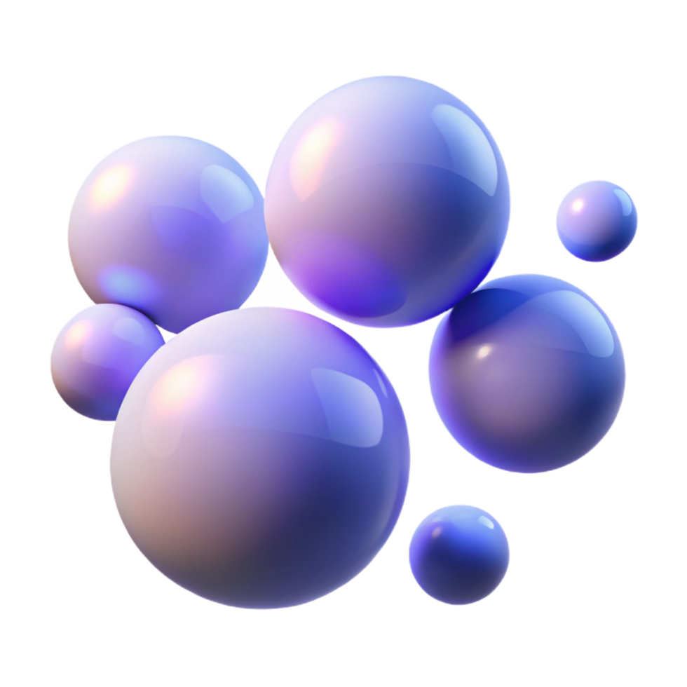 dazzling rustic A field of floating orbs of varying sizes and opacities, in a gradient from deep blue to pale lavender, with a subtle backlighting handcrafted png