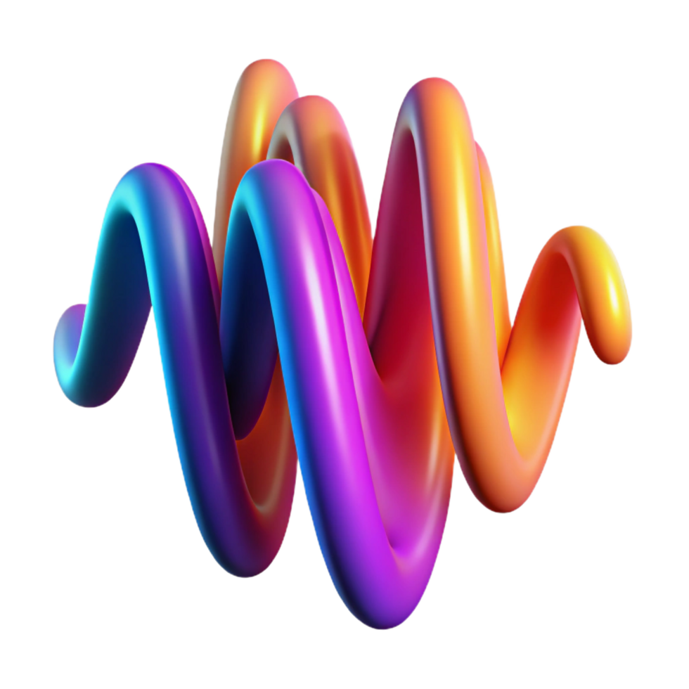 memorable futuristic An abstract representation of sound waves, using vibrant colors and dynamic shapes, with a dramatic, contrasting light source detailed png