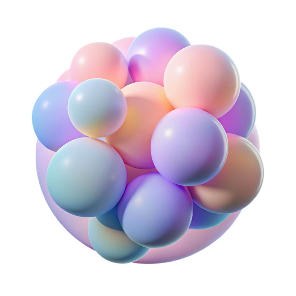 joyeux parfait une champ de chevauchement, translucide cercles dans doux pastel teintes, allumé par une diffuser, ambiant lumière, création une sens de calme et sérénité. minimaliste style élite png