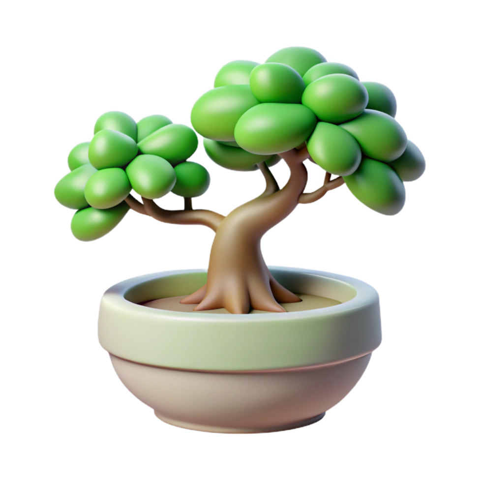 timeless bohemian A bonsai tree in a pot, soft indoor lighting, minimalist and zen style professional png