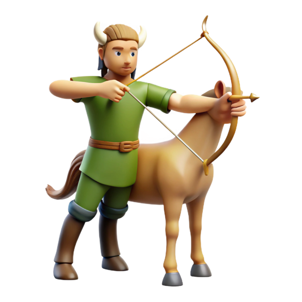 immaculate renaissance A wise centaur teaching archery in a sunlit forest glade, Impressionist style fine detail png
