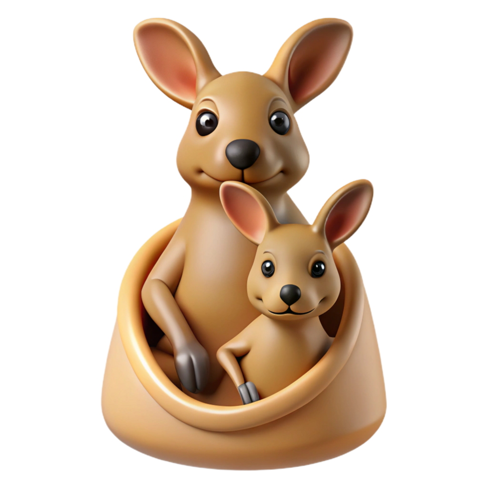 sumptuous dynamic urban A curious kangaroo with its joey peeking out of the pouch, Australian outback setting, realistic rendering authentic png