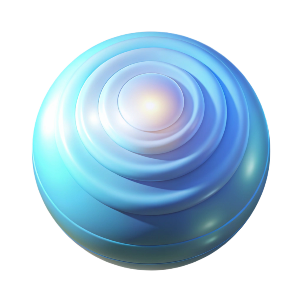 captivating nordic A single, luminous orb, radiating concentric circles of light, in a serene, meditative style studio quality png