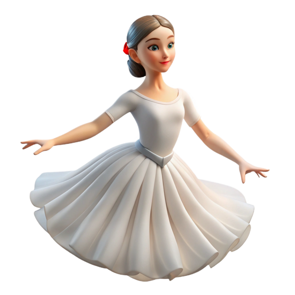 wonderful tranquil traditional Portrait of a graceful ballerina with flowing white tulle and a serene expression, lit by soft stage lighting, art nouveau style ultra HD png