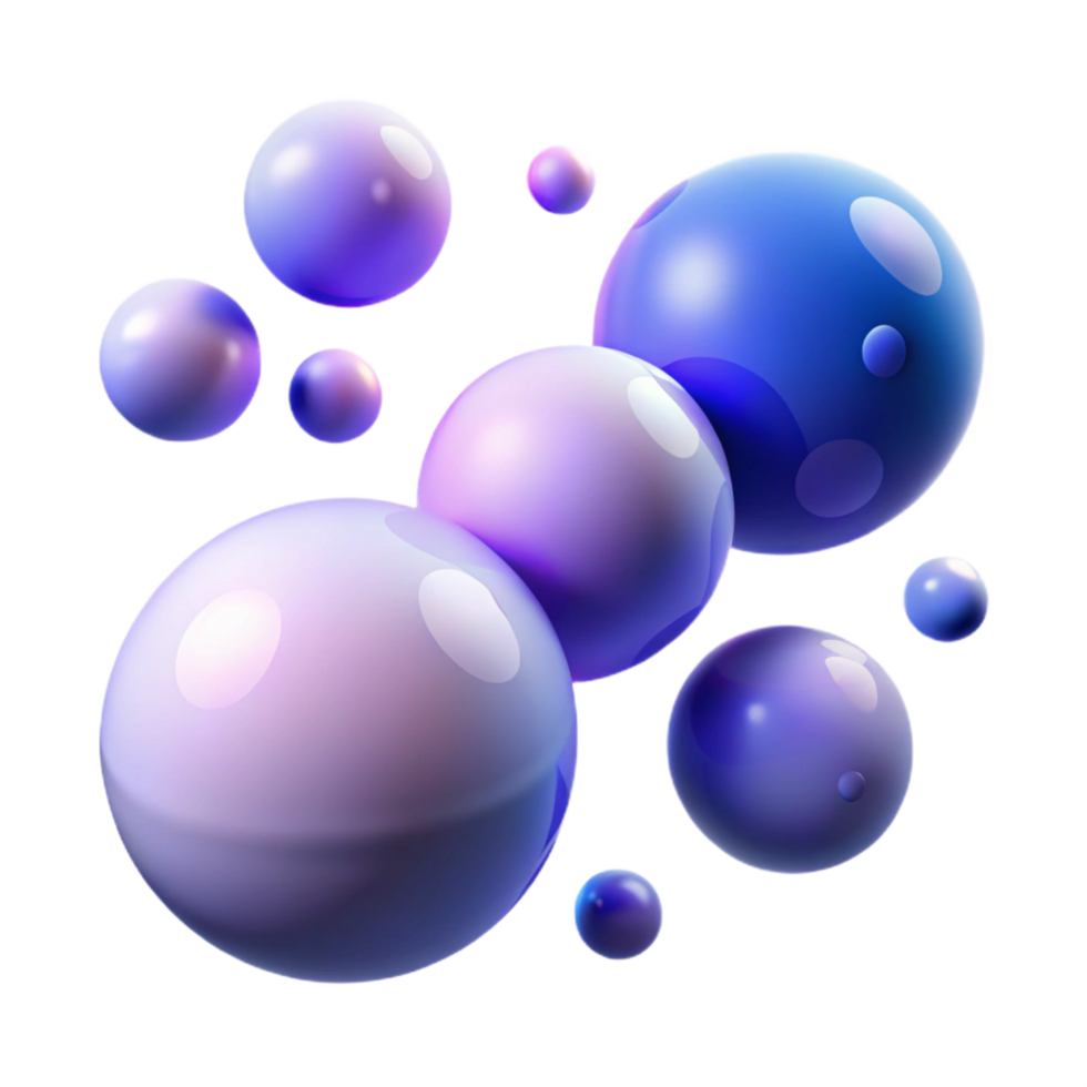 splendid tropical A field of floating orbs of varying sizes and opacities, in a gradient from deep blue to pale lavender, with a subtle backlighting crisp png