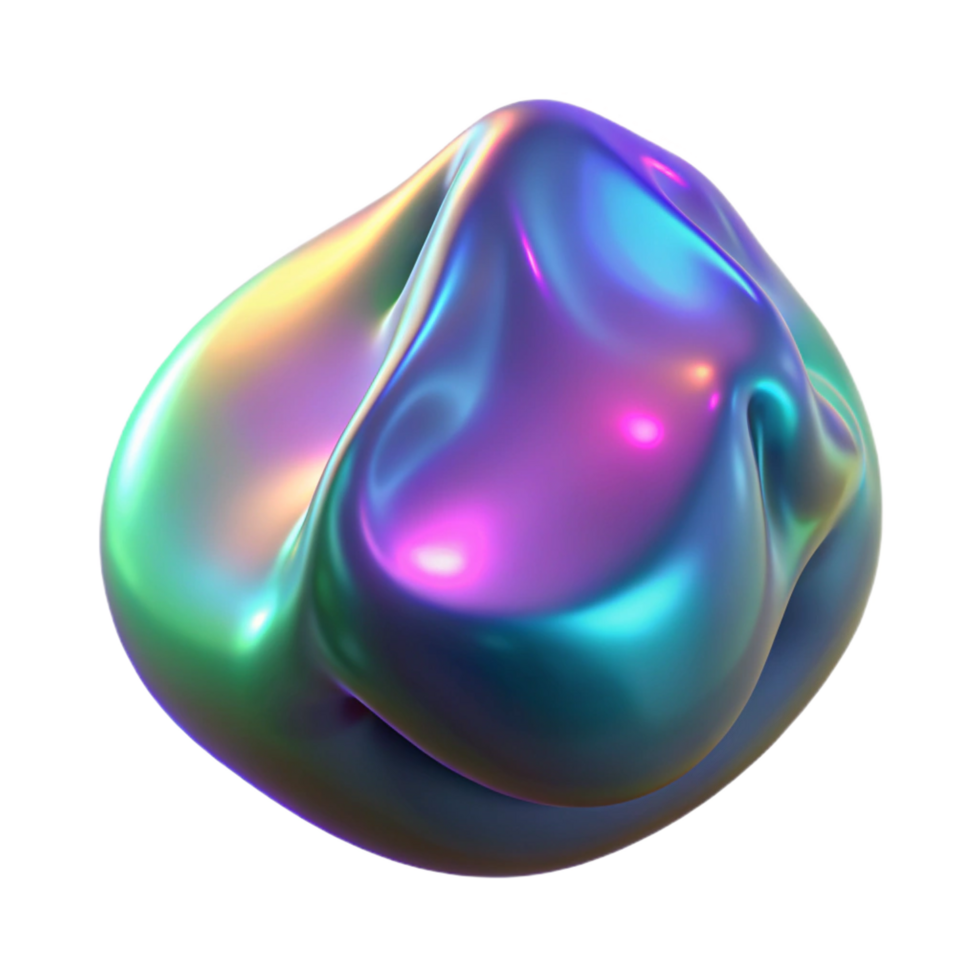 sumptuous reflective urban A translucent, amorphous blob with iridescent, oil slick like textures, lit from within with a pulsating, bioluminescent glow crisp png
