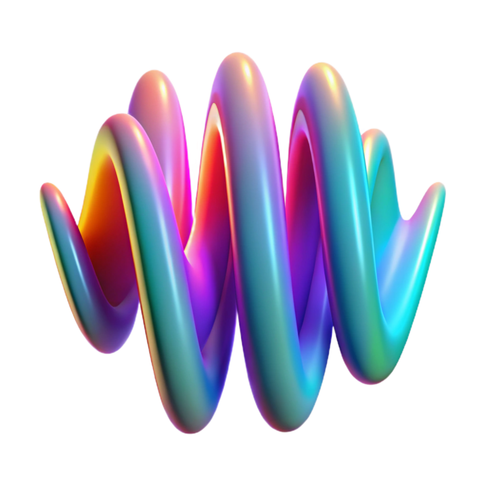 breathtaking calm futuristic An abstract representation of sound waves in vibrant, gradient colors, illuminated by a pulsating, rhythmic light. Psychedelic style expertly shot png