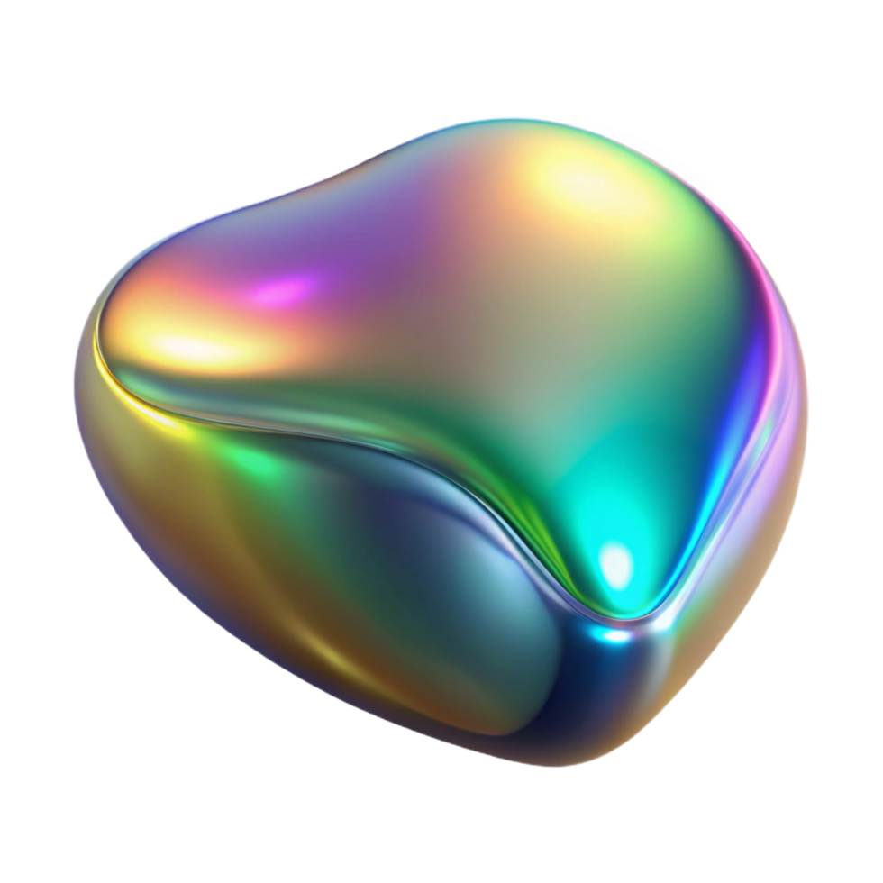 fascinating melancholic avant garde A shimmering, iridescent surface resembling an oil slick, reflecting a rainbow of colors, with a smooth, glossy finish artisan png
