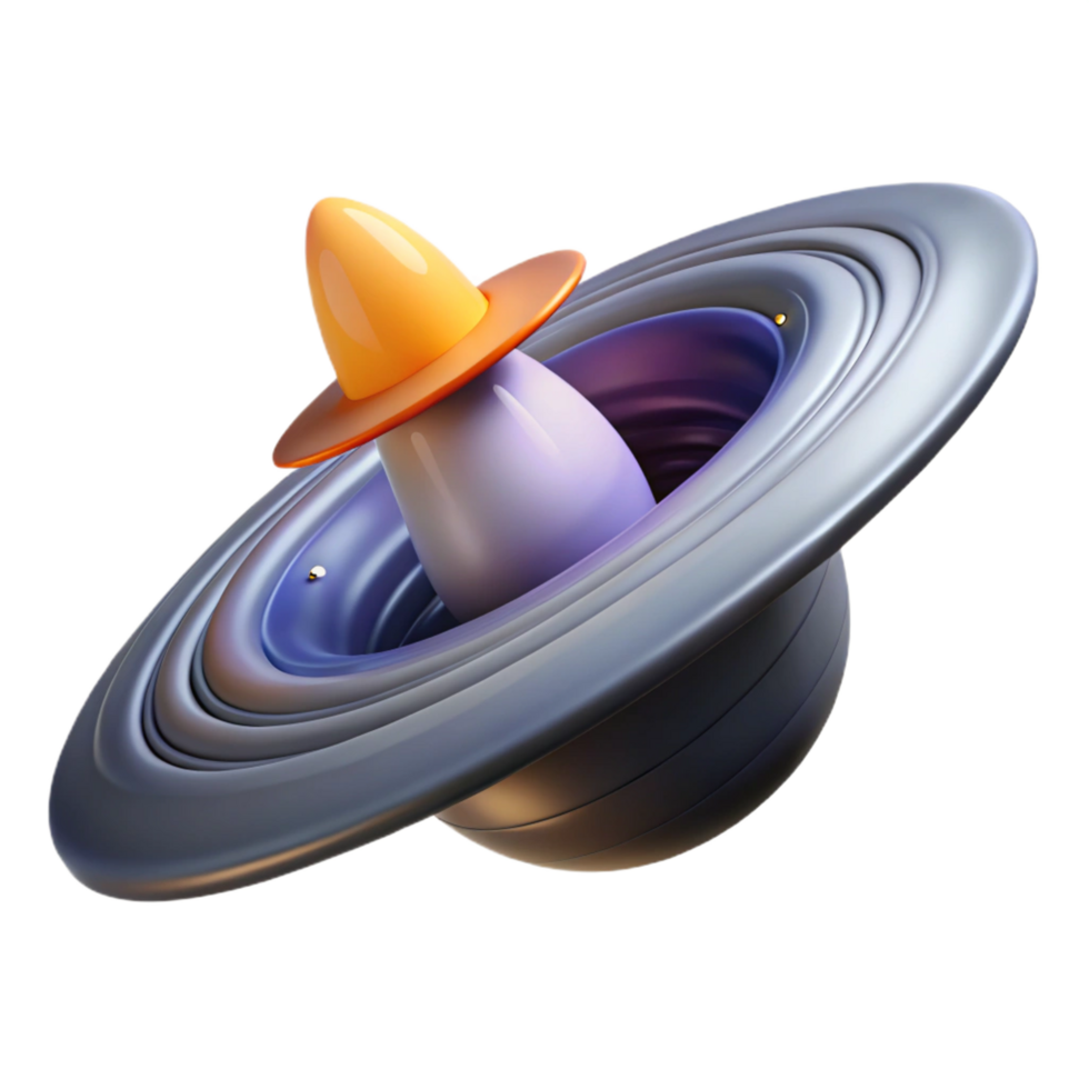 splendid harmonious urban A spaceship, caught in the gravitational pull of a black hole, stretches and distorts as it is drawn towards the singularity. Abstract art style masterfully captured png