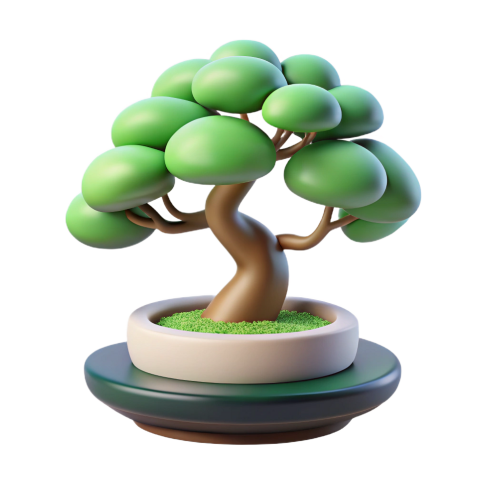 spectacular bohemian A bonsai tree in a minimalist setting, soft diffused light, zen and tranquil, Japanese art style museum quality png