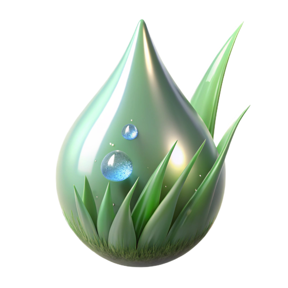 dreamy glorious A close up of a dewdrop on a blade of grass, macro photography, sparkling light, refreshing atmosphere, detailed png