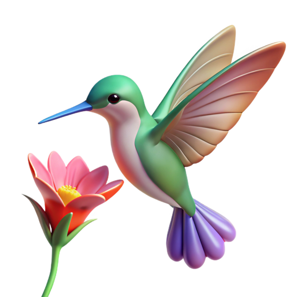 sumptuous distinguished A hummingbird hovering near a flower, soft diffused light, nature documentary style png