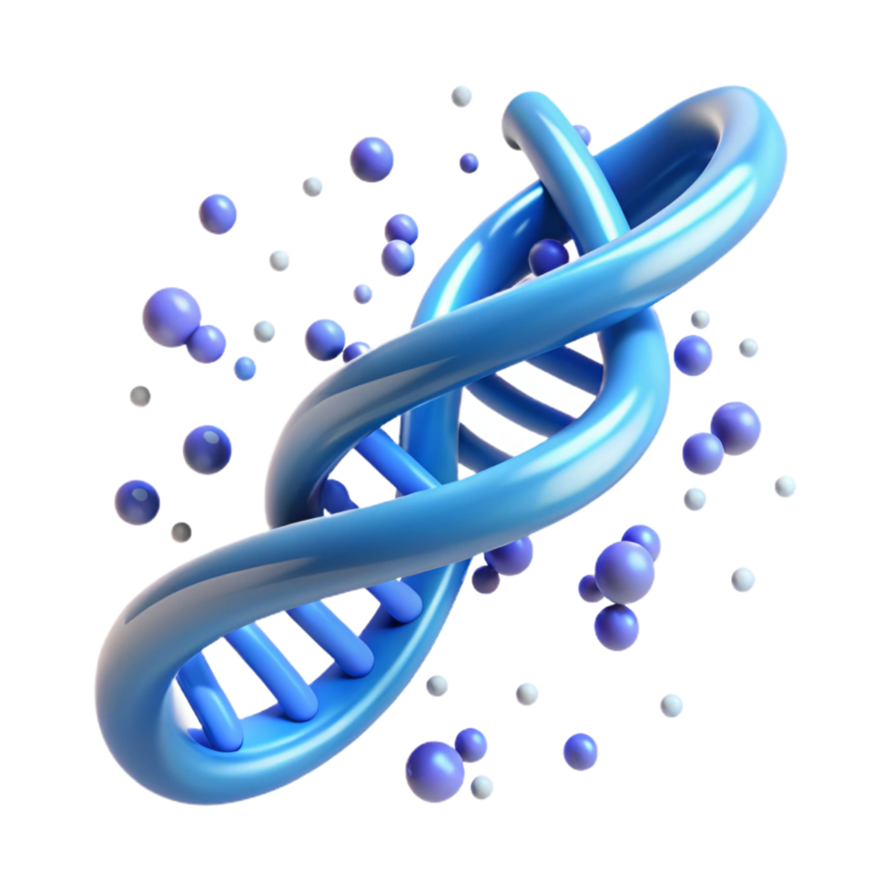 beautiful dramatic creative A DNA strand morphing into a digital binary code sequence, glowing particles swirling around, abstract style, dark background expertly shot png